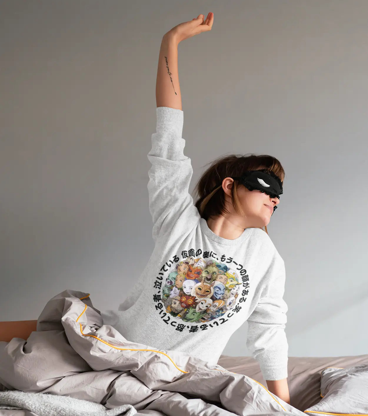 Japanese Folklore Masks Graphic Tee Shirt, Hoodie Sweatshirt
