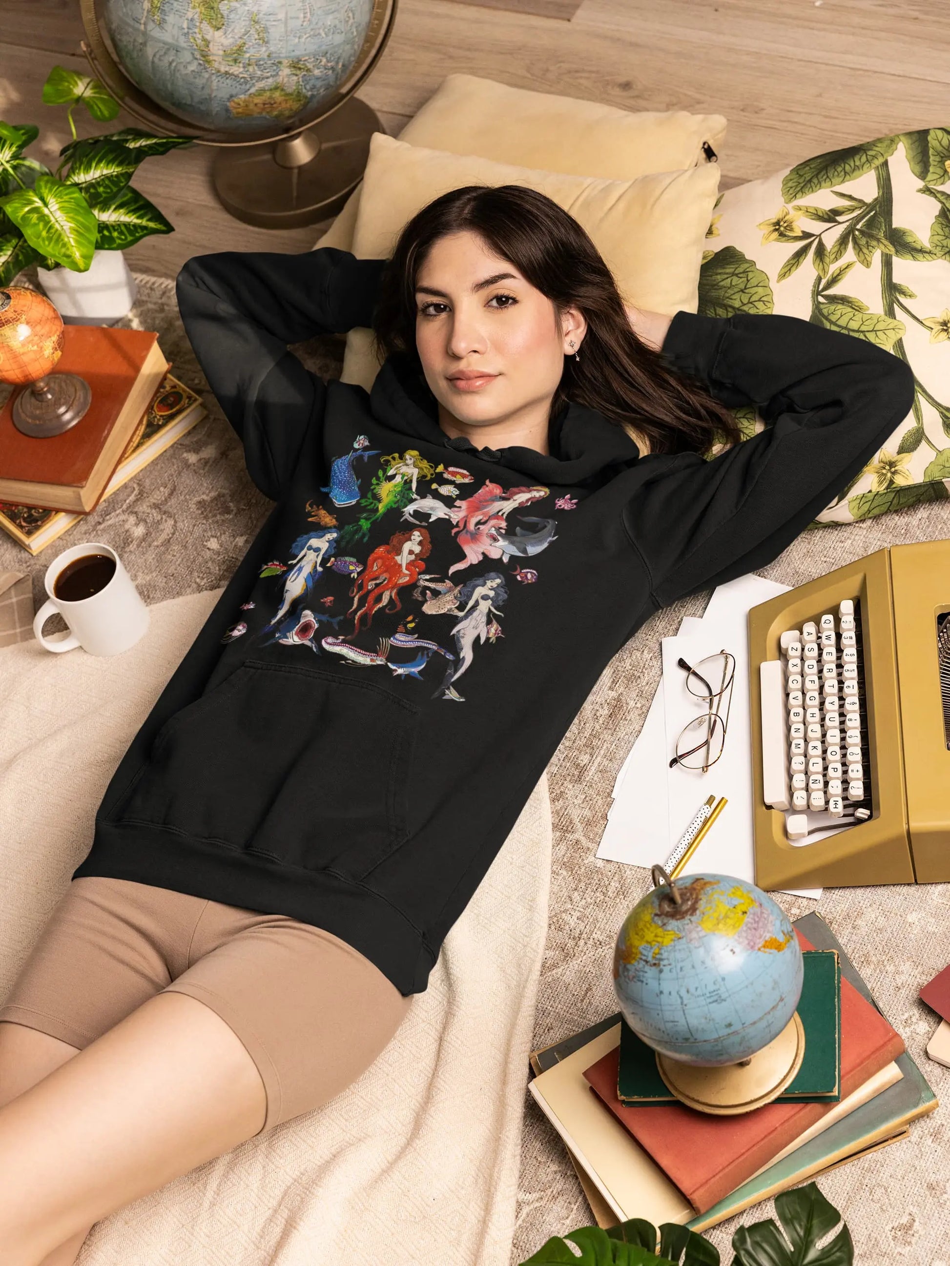 Shark Mermaid  Graphic Tee Shirt, Hoodie Sweatshirt