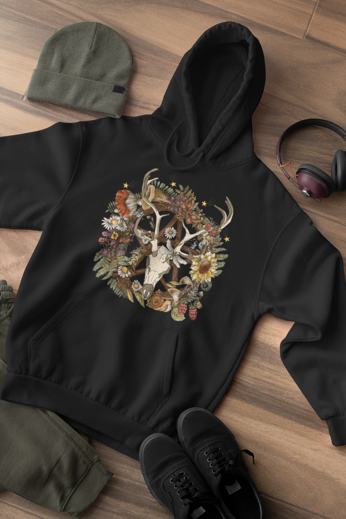Moose Skull Graphic Tee Shirt, Hoodie Sweatshirt
