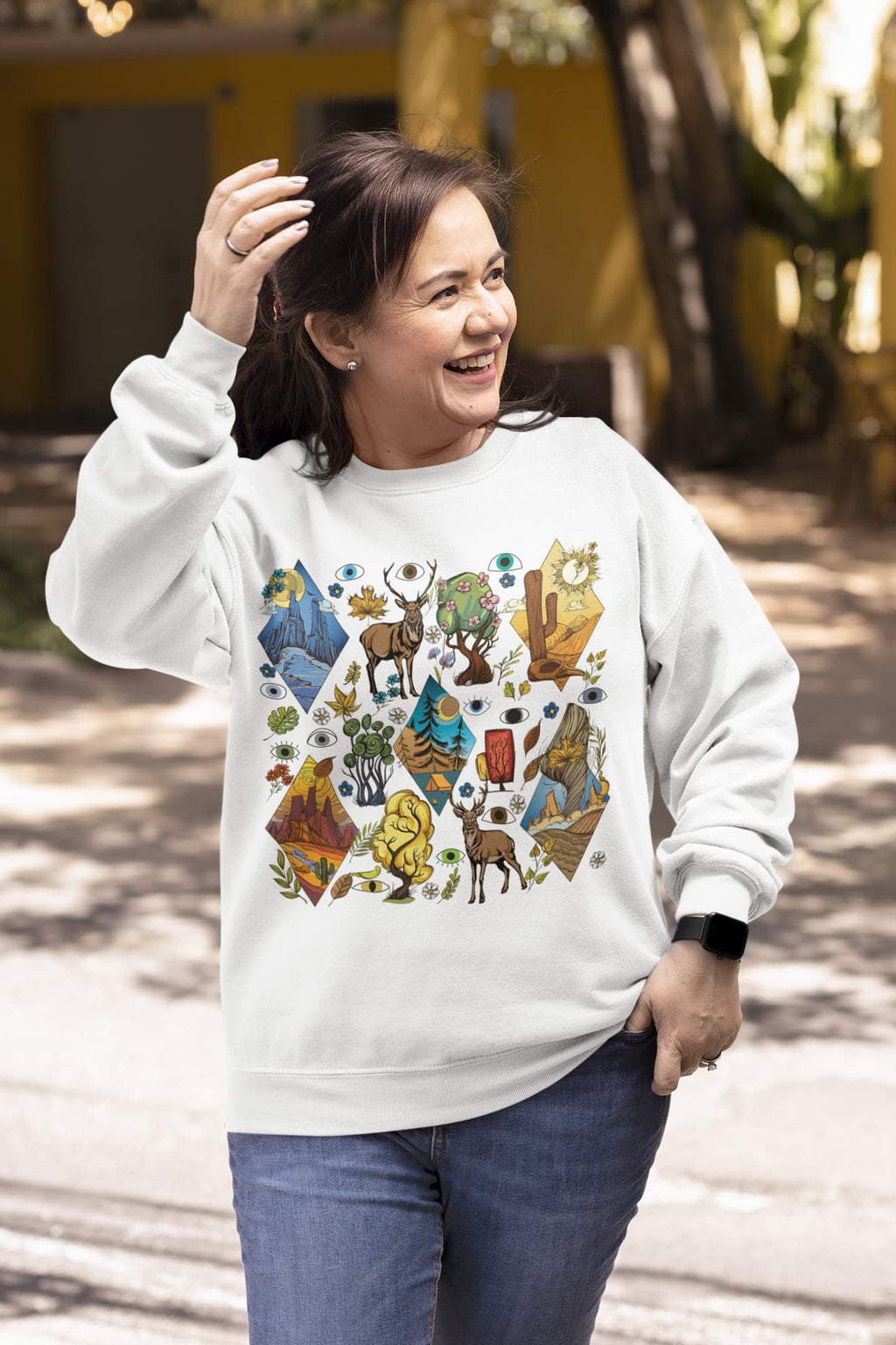 Mountain Deer Graphic Tee Shirt, Hoodie Sweatshirt