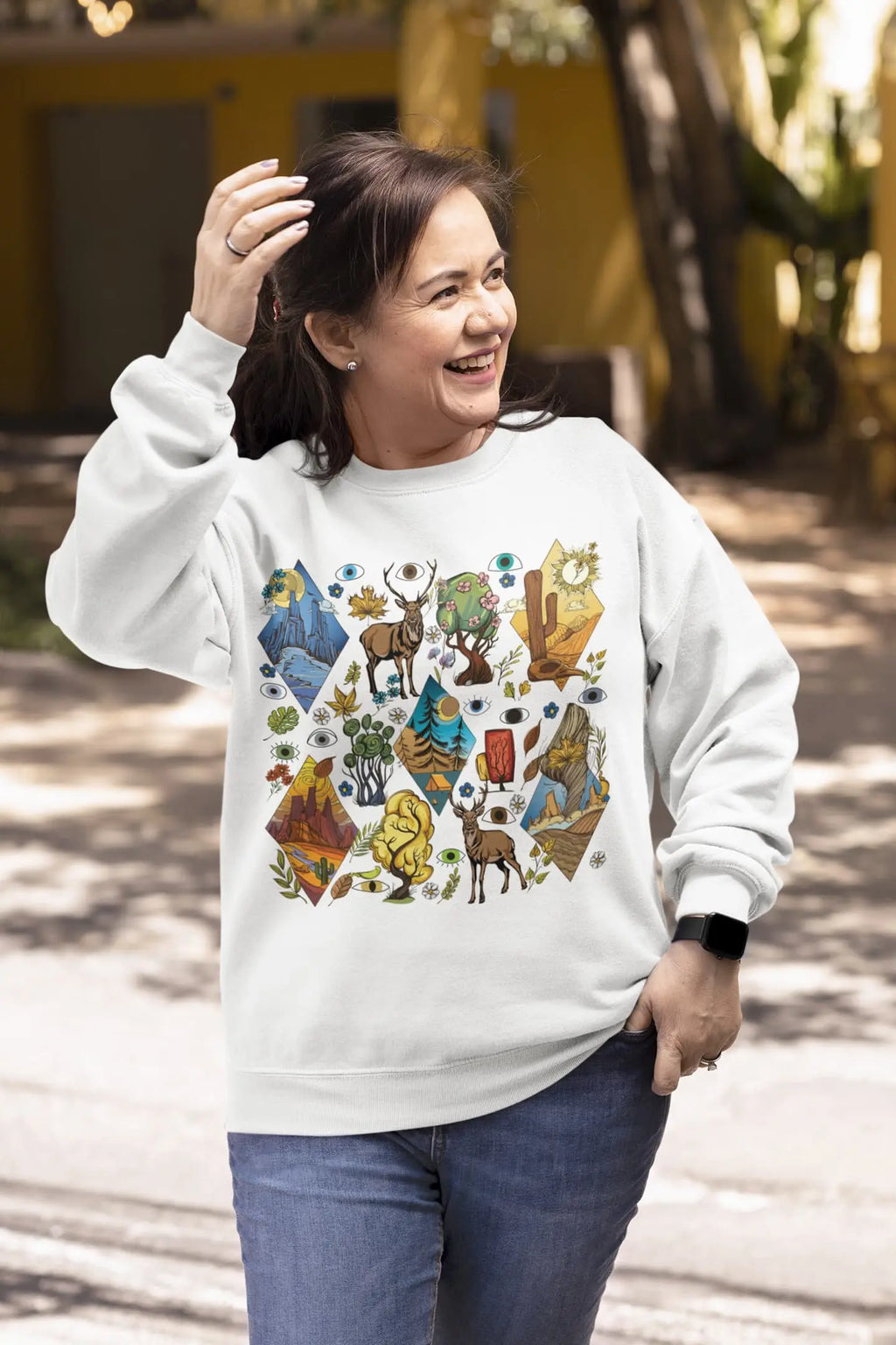 Mountain Deer Graphic Tee Shirt, Hoodie Sweatshirt