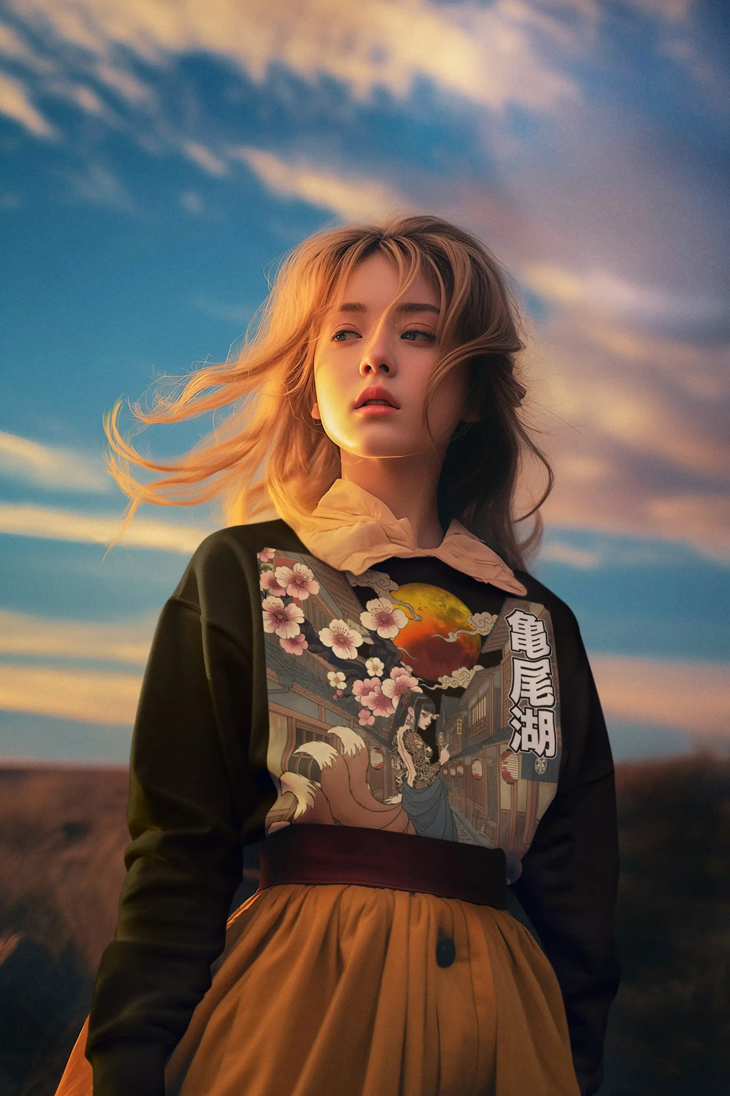 Nine-Tailed Fox Lady Graphic Tee Shirt, Hoodie Sweatshirt