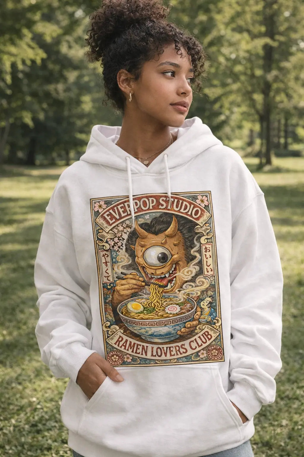 Japanese One Eye Demon Ramen Graphic Tee Shirt, Hoodie Sweatshirt