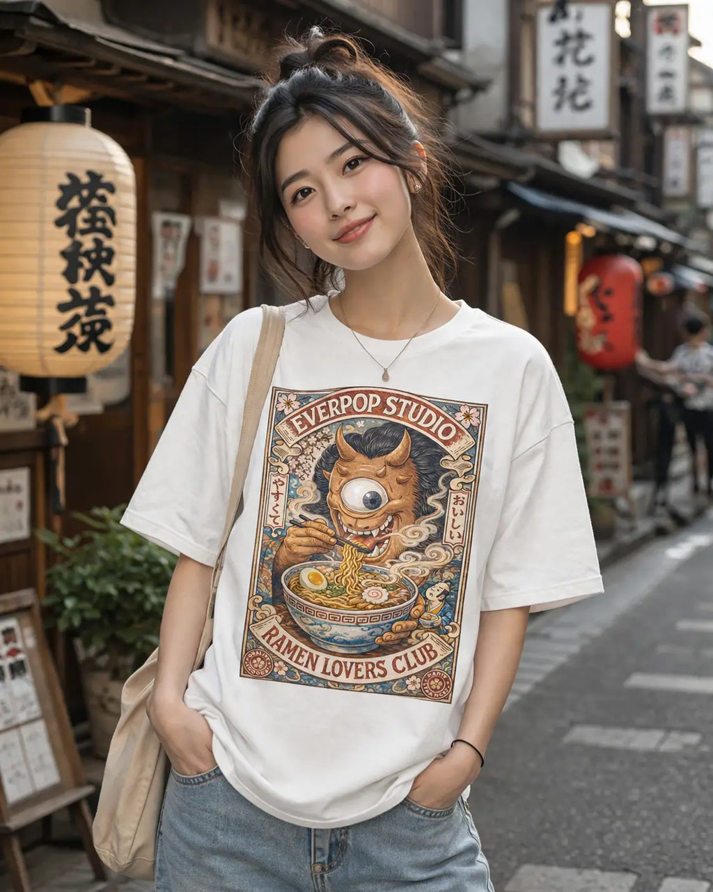 Japanese One Eye Demon Ramen Graphic Tee Shirt, Hoodie Sweatshirt