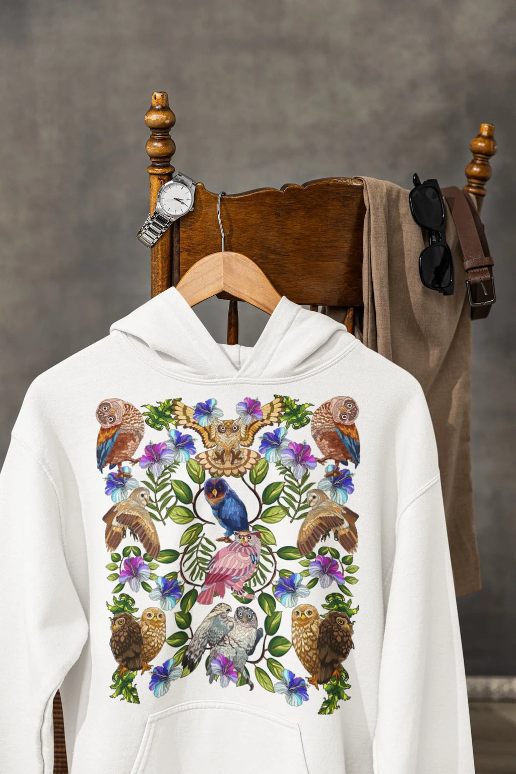 Owl Woodland Graphic Tee Shirt, Hoodie Sweatshirt