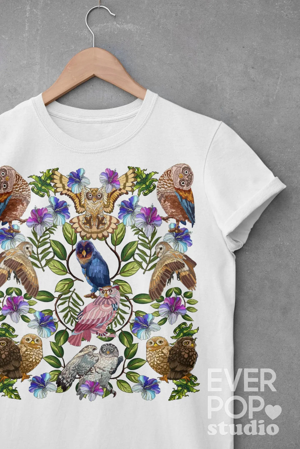 Owl Woodland Graphic Tee Shirt, Hoodie Sweatshirt