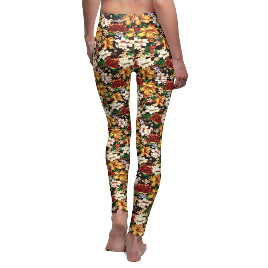 Floral Print Leggings: Women's Activewear Yoga Pants