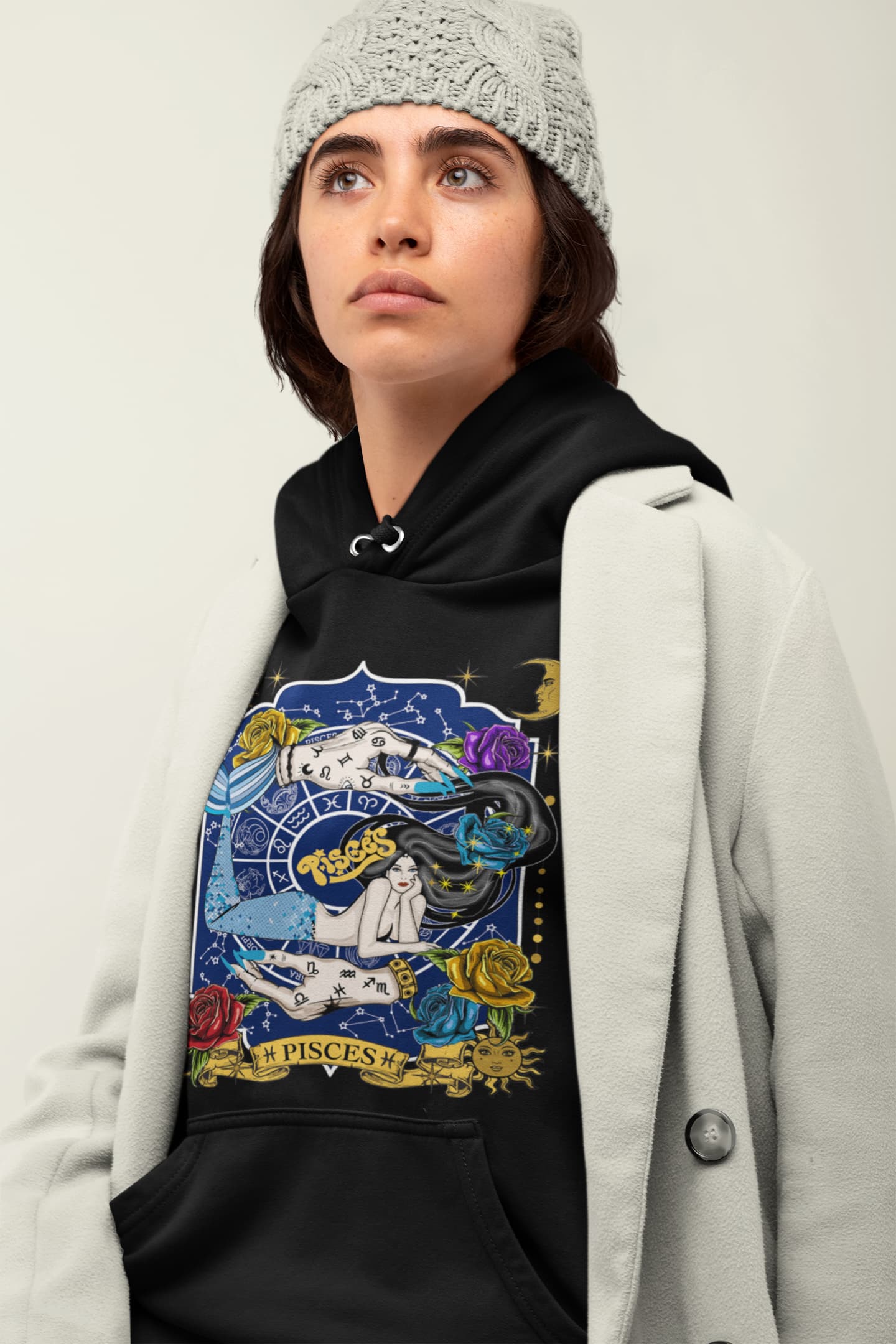 Pisces Zodiac Graphic Tee Shirt, Hoodie Sweatshirt