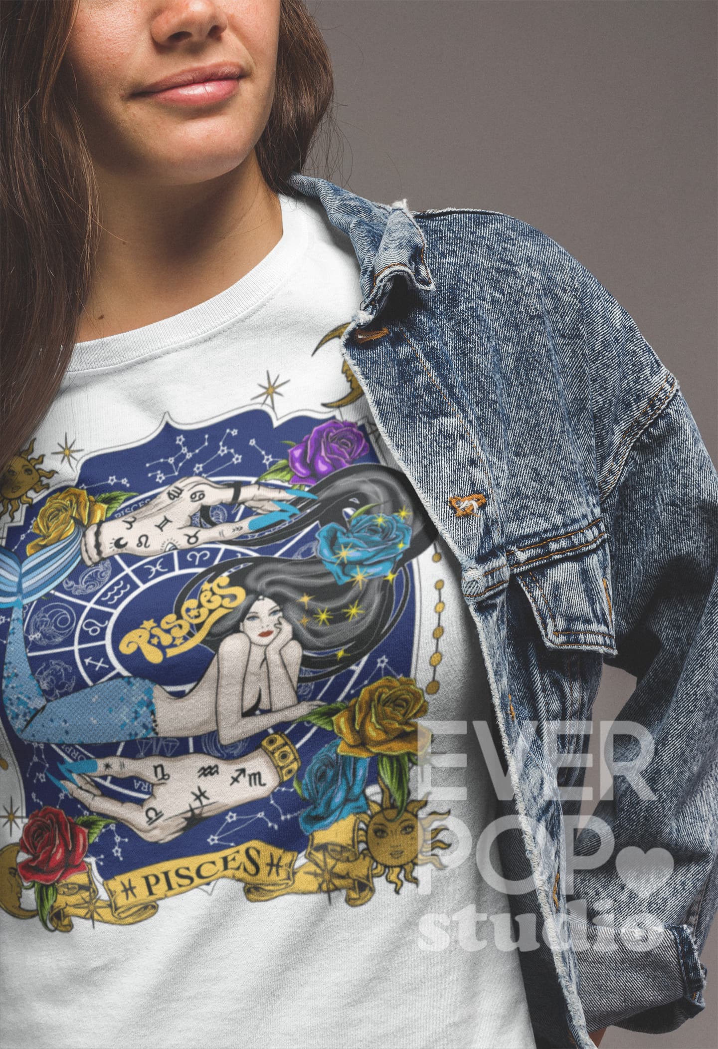 Pisces Zodiac Graphic Tee Shirt, Hoodie Sweatshirt