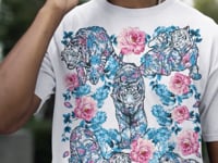 Rose Tiger Graphic Tee Shirt, Hoodie