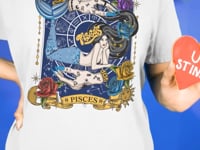 Pisces Zodiac Graphic Tee Shirt, Hoodie Sweatshirt