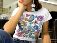 Crystal Flower Graphic Tee Shirt, Hoodie Sweatshirt