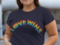 Love Wins Rainbow Graphic Tee Shirt, Hoodie Sweatshirt