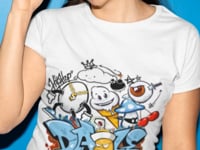 Graffiti Cartoon Graphic Tee Shirt, Hoodie Sweatshirt