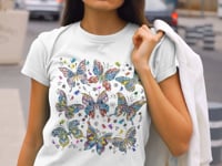 Mandala Butterfly Graphic Tee Shirt, Hoodie Sweatshirt