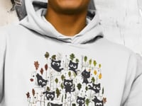 Cute Cat Tree Graphic Tee Shirt, Hoodie Sweatshirt
