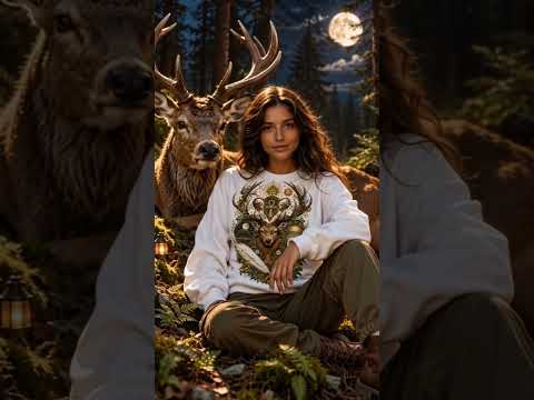 Mystical Stag Graphic Tee Shirt, Hoodie Sweatshirt