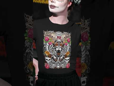 Rock n Roll Tiger Graphic Tee Shirt, Hoodie Sweatshirt