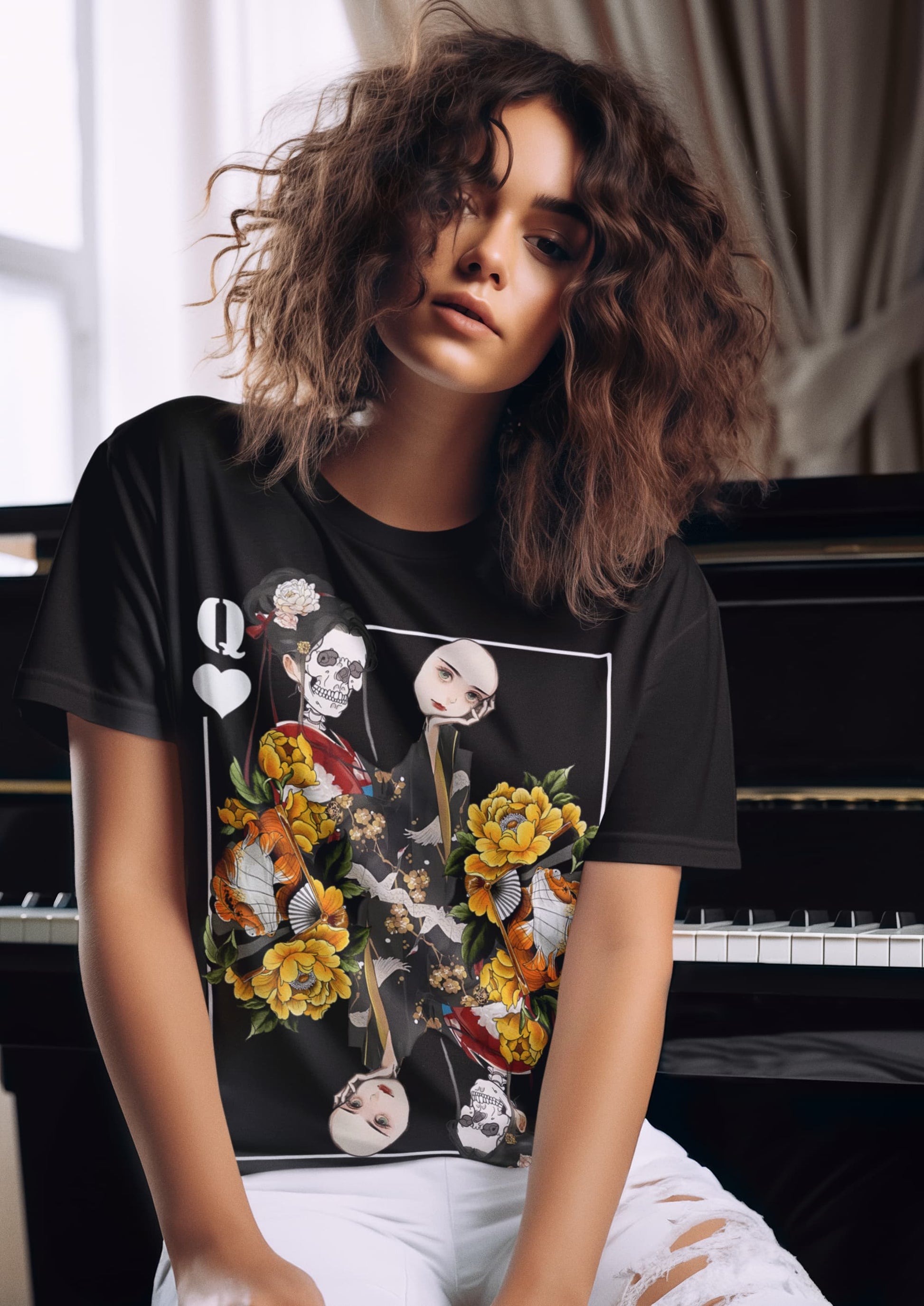 Japanese Queen Graphic Tee Shirt, Hoodie Sweatshirt