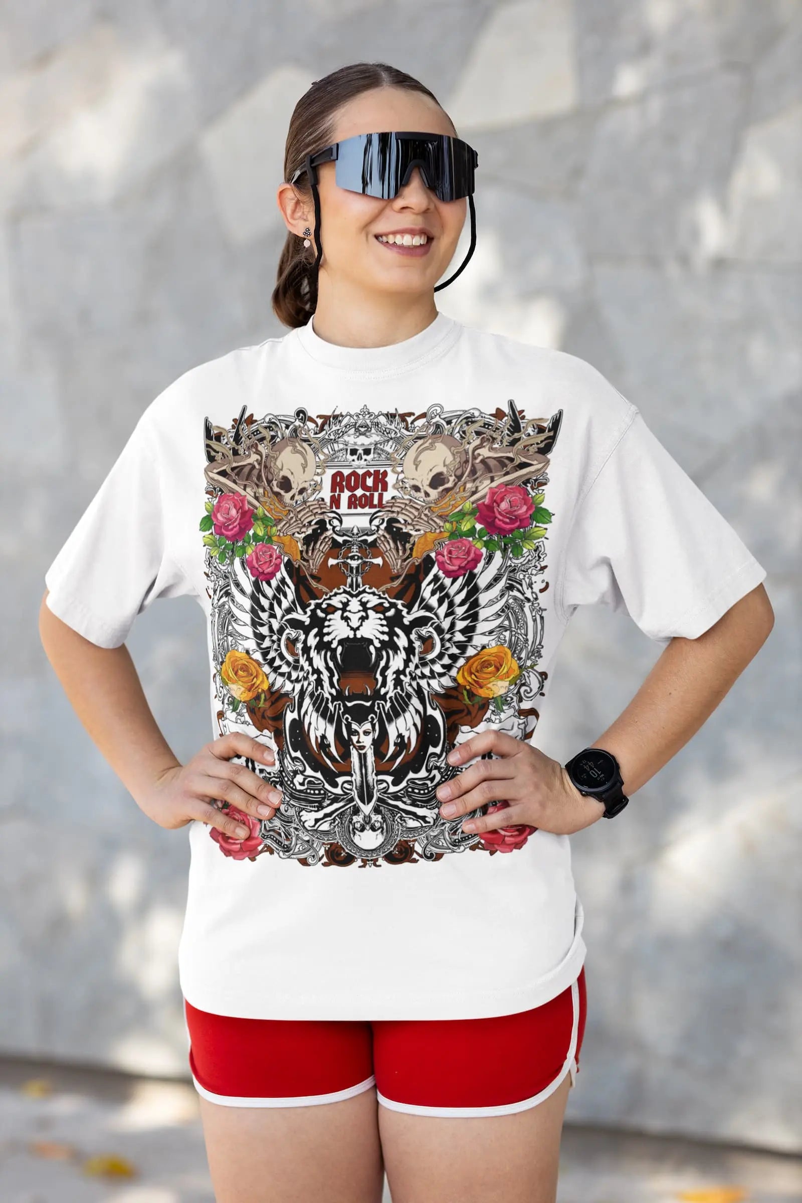 Rock n Roll Tiger Graphic Tee Shirt, Hoodie Sweatshirt