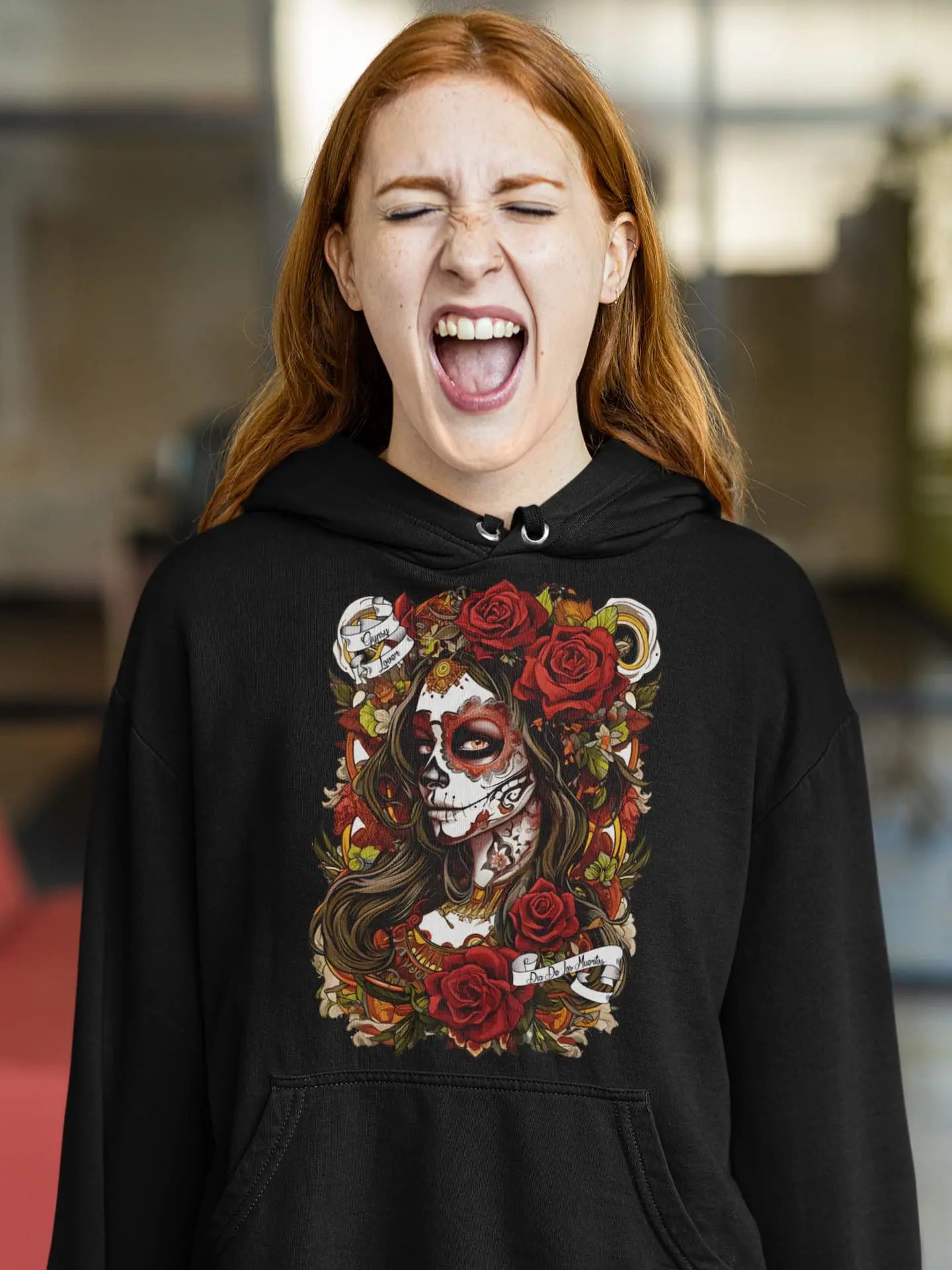 Sugar Skull Graphic Tee Shirt, Hoodie Sweatshirt