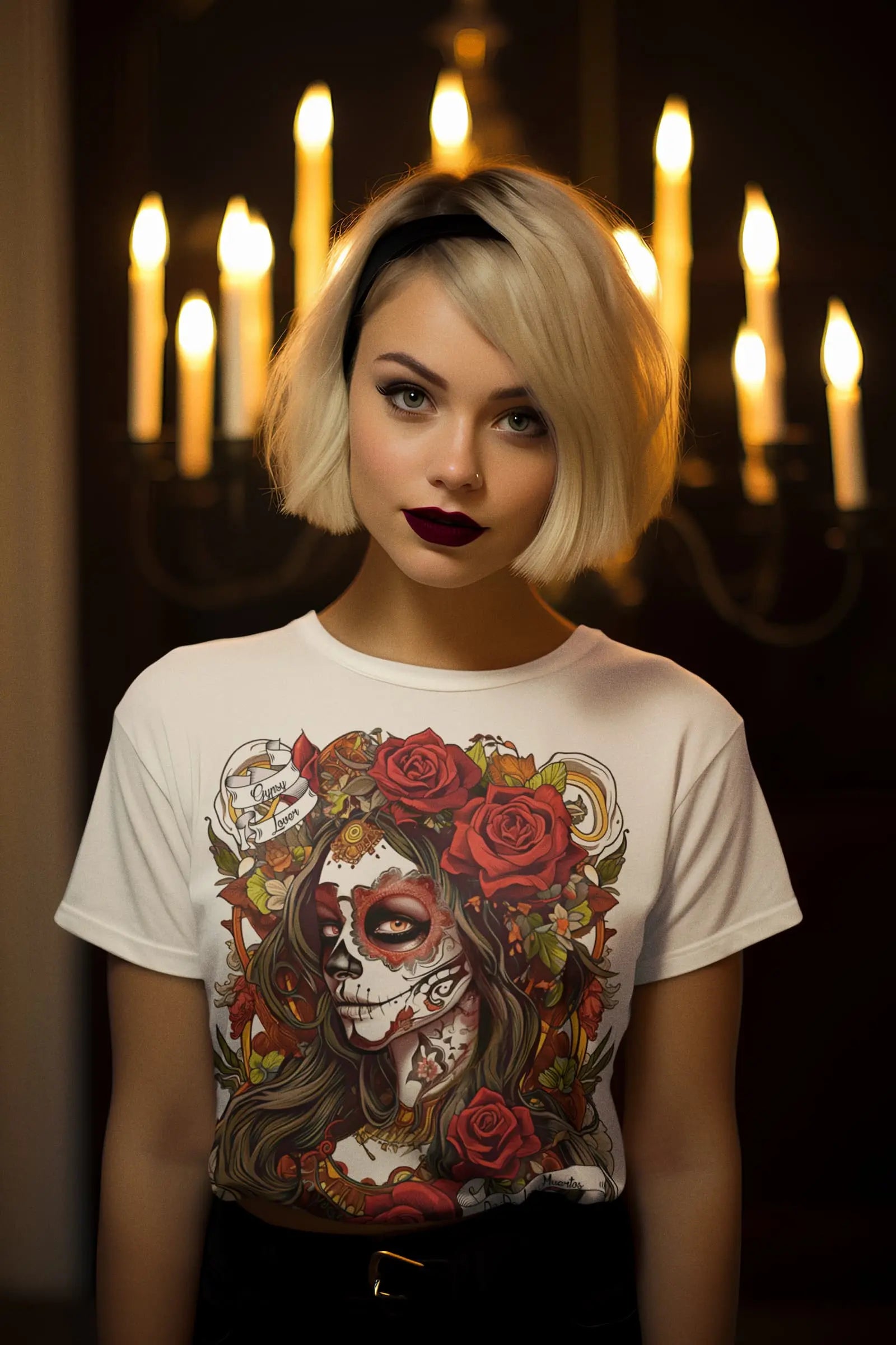 Sugar Skull Graphic Tee Shirt, Hoodie Sweatshirt