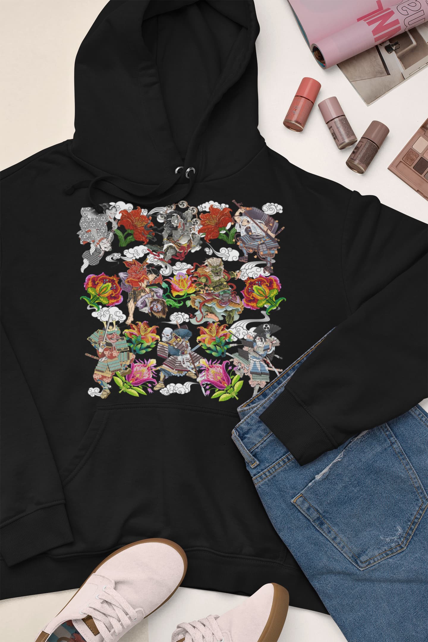 Ninja Samurai Graphic Tee Shirt, Hoodie Sweatshirt