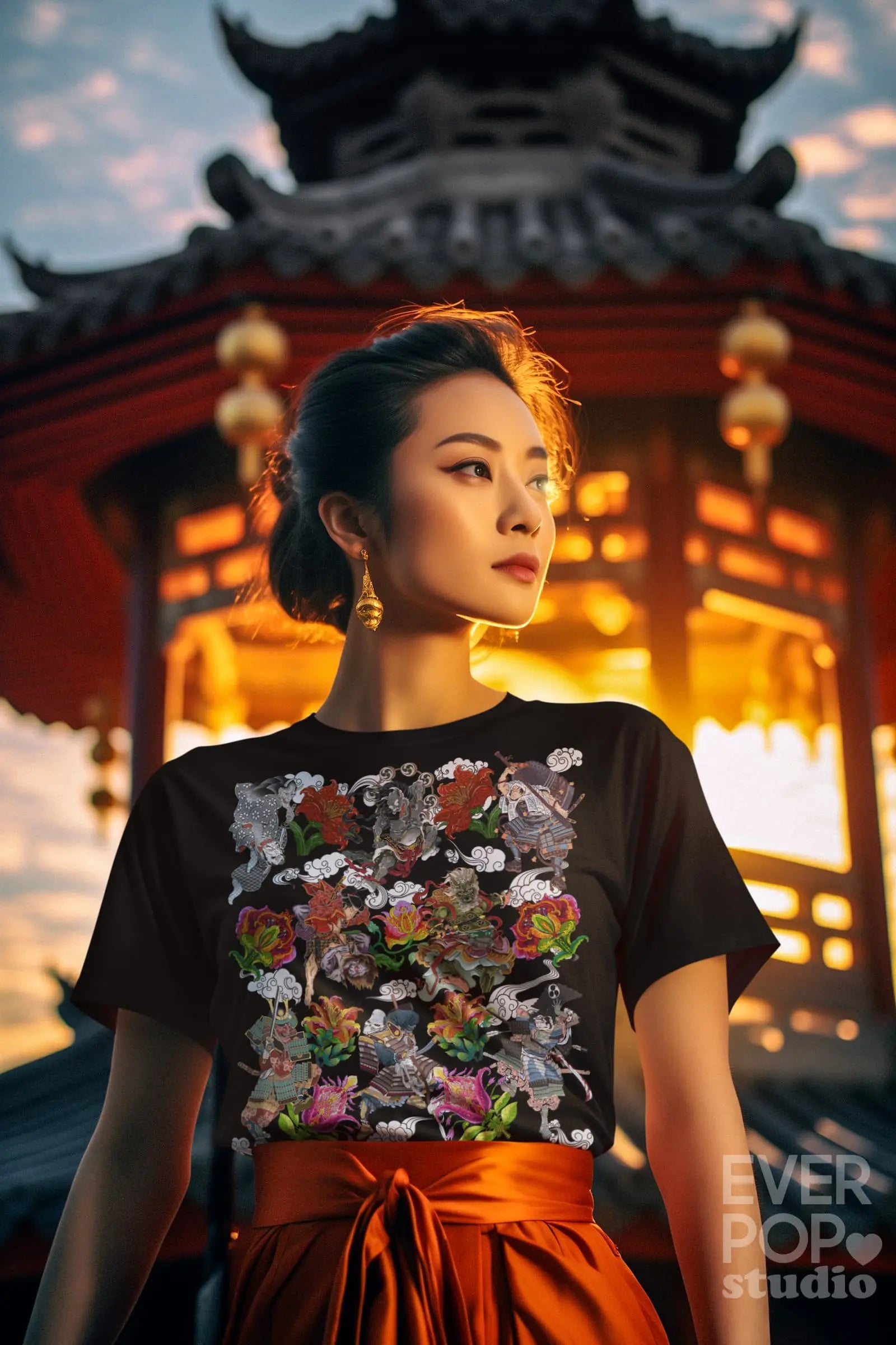 Ninja Samurai Graphic Tee Shirt, Hoodie Sweatshirt