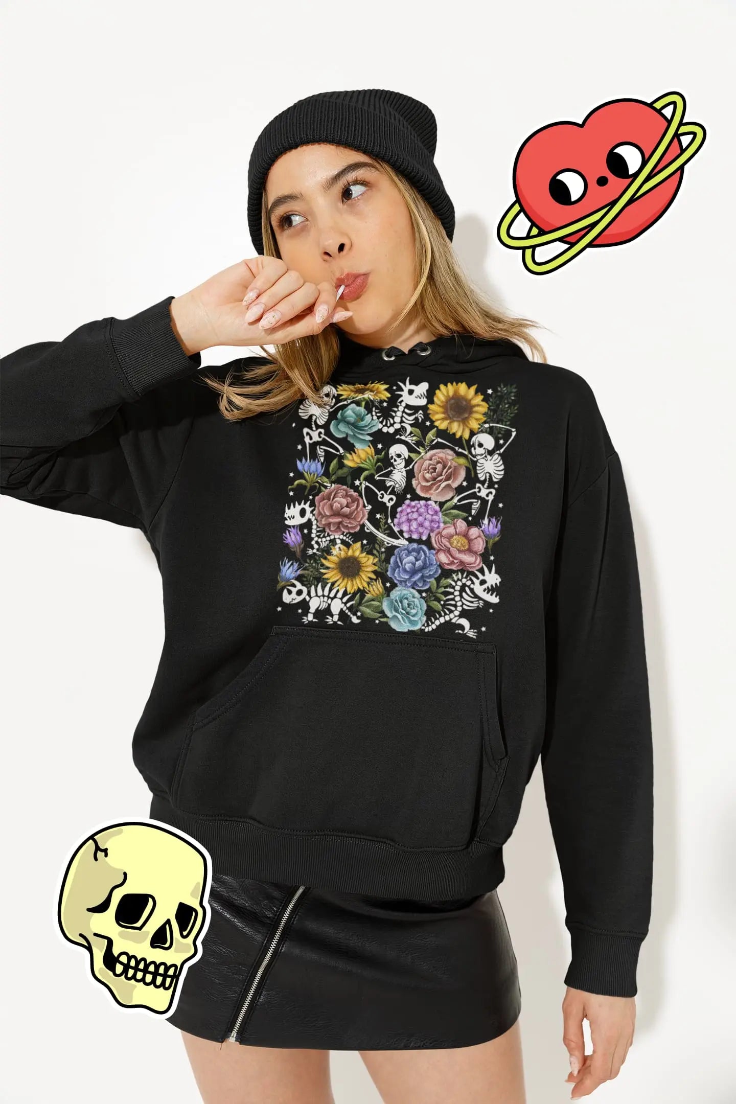 Dancing Skeleton Graphic Tee Shirt, Hoodie Sweatshirt