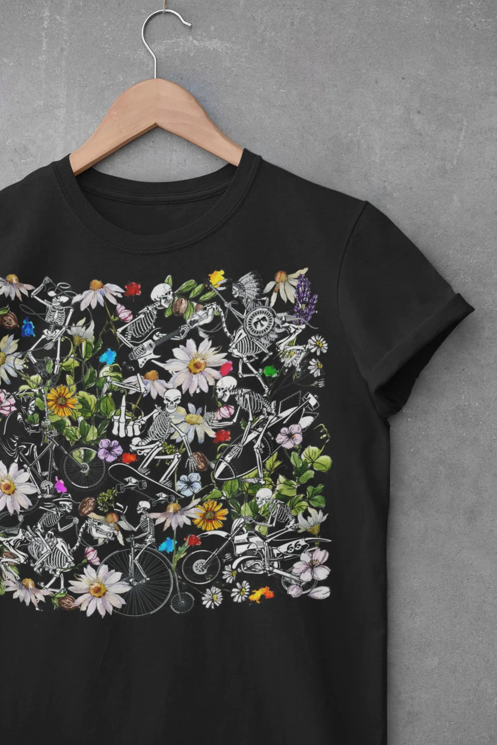 Goth Skeleton Graphic Tee Shirt, Hoodie Sweatshirt