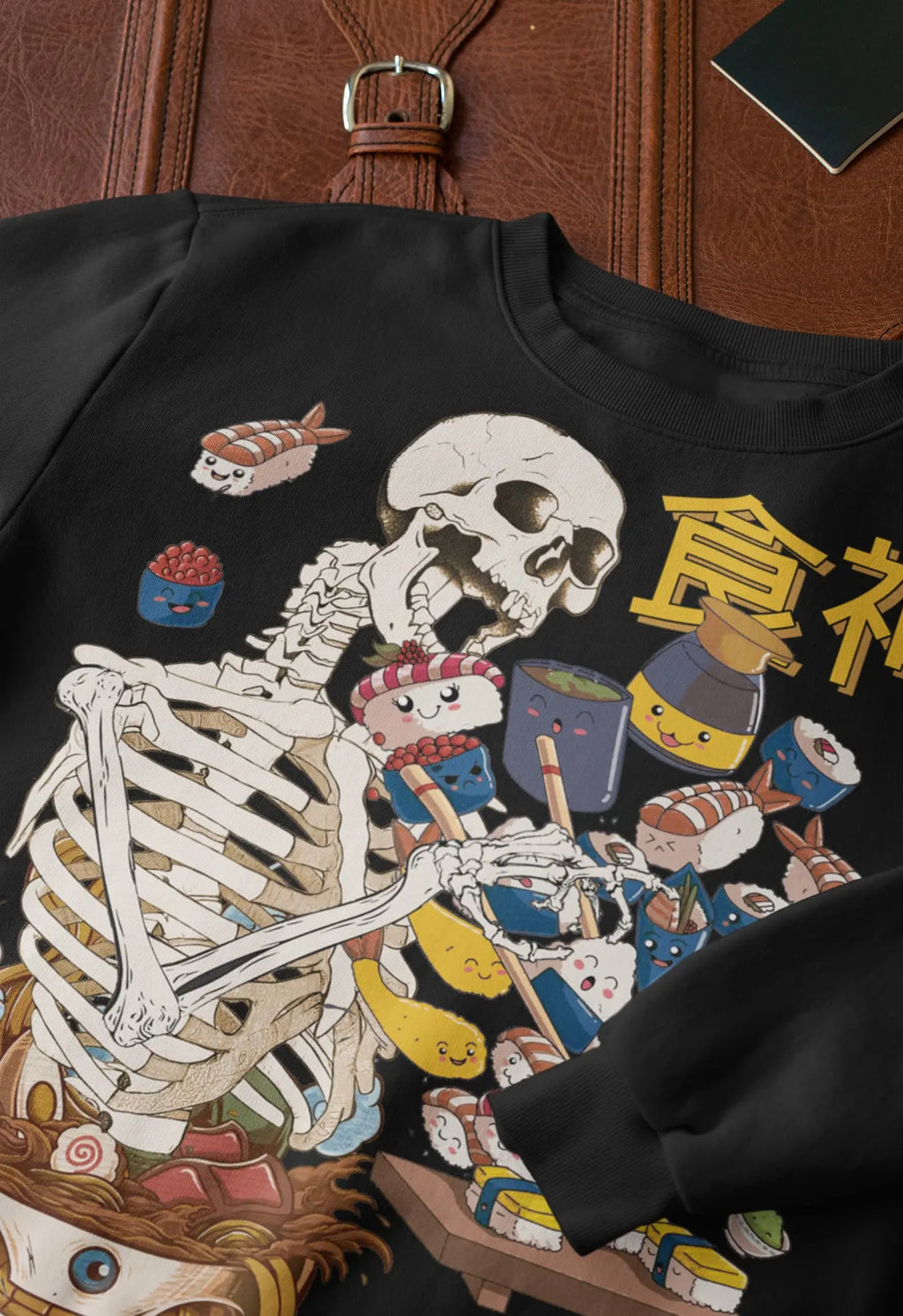 Skeleton Sushi Graphic Tee Shirt, Hoodie Sweatshirt