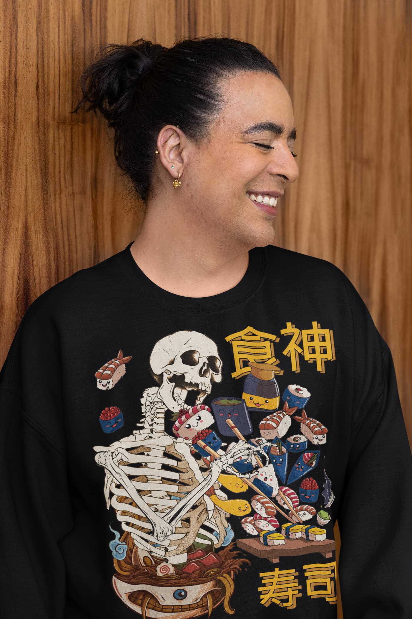 Skeleton Sushi Graphic Tee Shirt, Hoodie    Sweatshirt