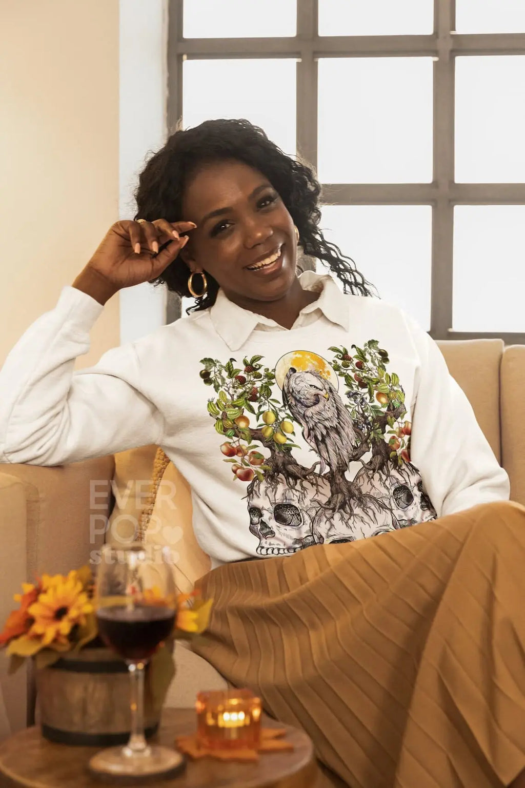 Eagle Skull Tree Graphic Tee Shirt, Hoodie Sweatshirt