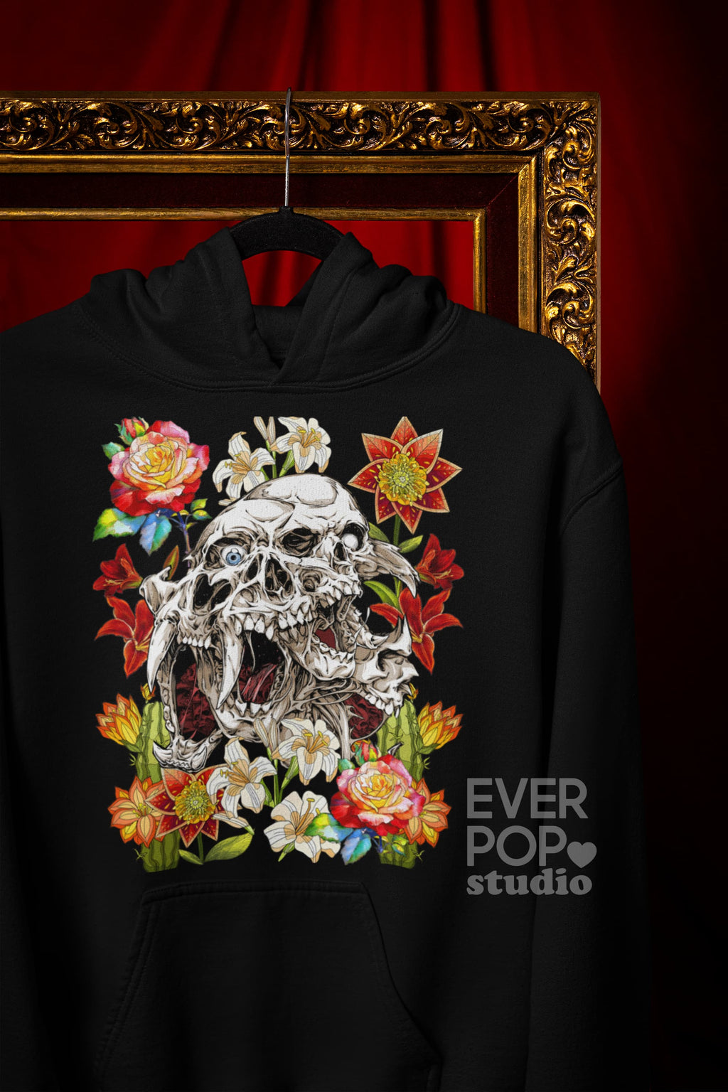 Gothic Skull Graphic Tee Shirt, Hoodie Sweatshirt