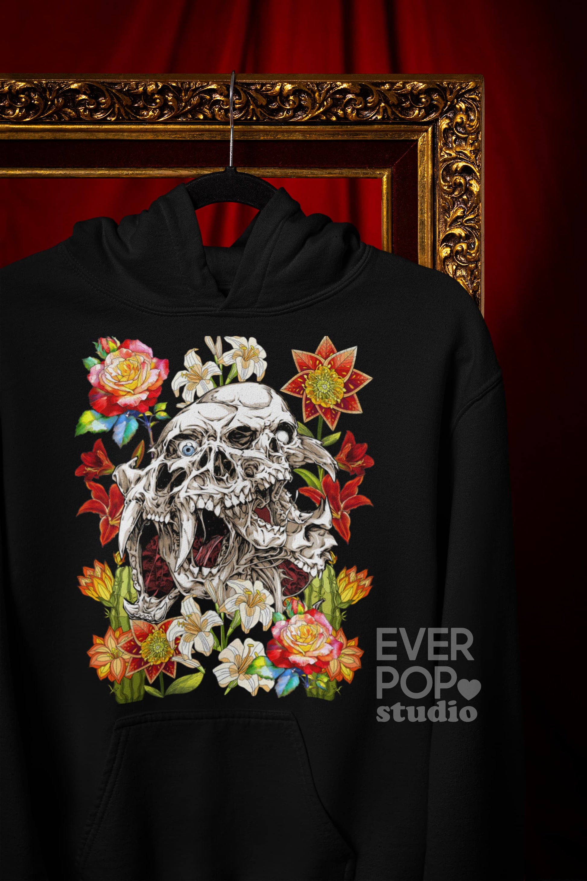 Gothic Skull Graphic Tee Shirt, Hoodie Sweatshirt
