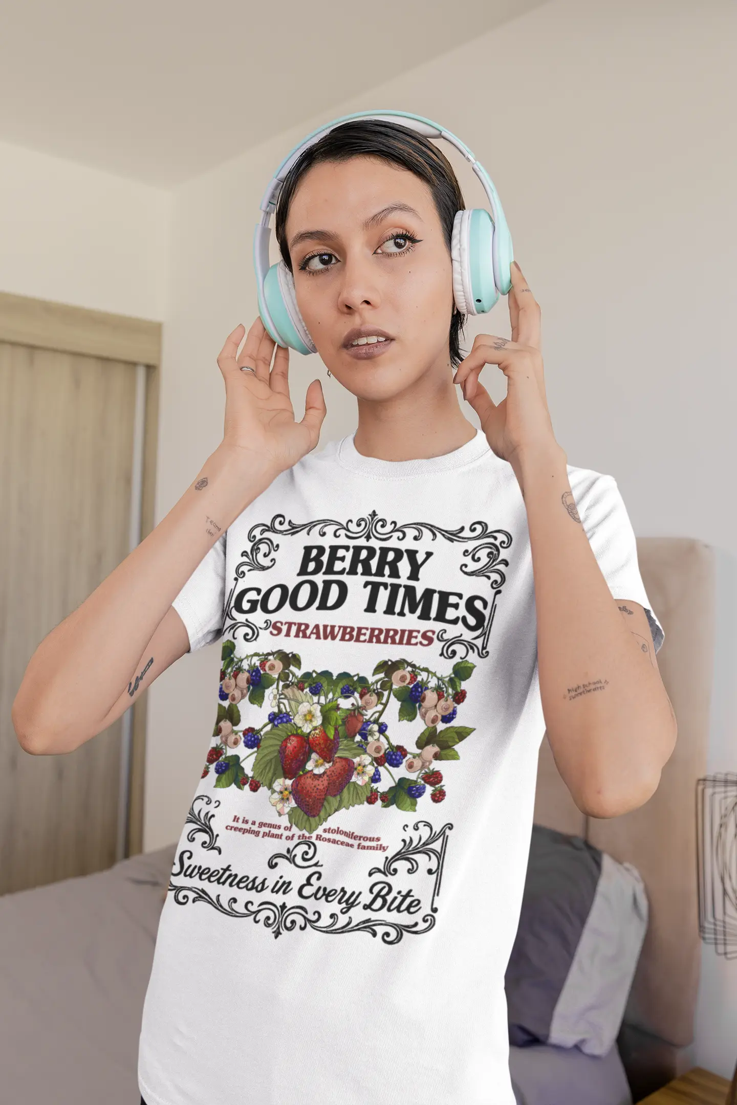 Strawberries: Sweetness in Every Bite Graphic Tee Shirt, Hoodie Sweatshirt