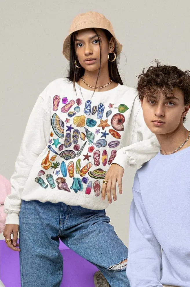 Summer Beach Graphic Tee Shirt, Hoodie Sweatshirt