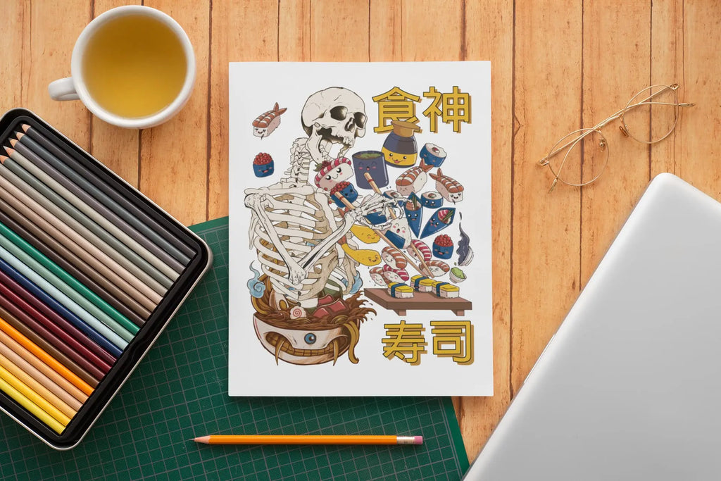 Sushi skeleton Sticker