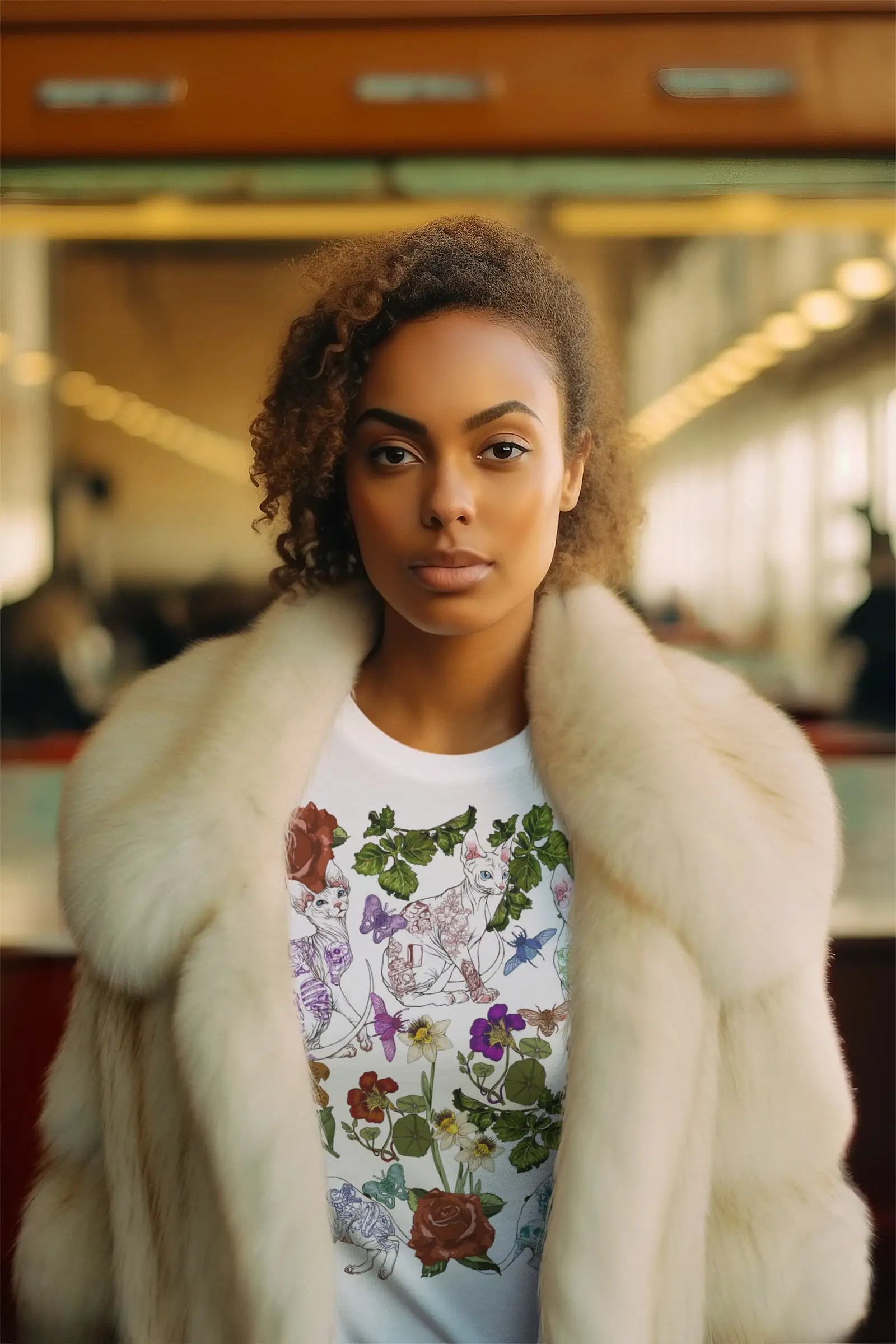 Tattoo Cat Graphic Tee Shirt, Hoodie Sweatshirt