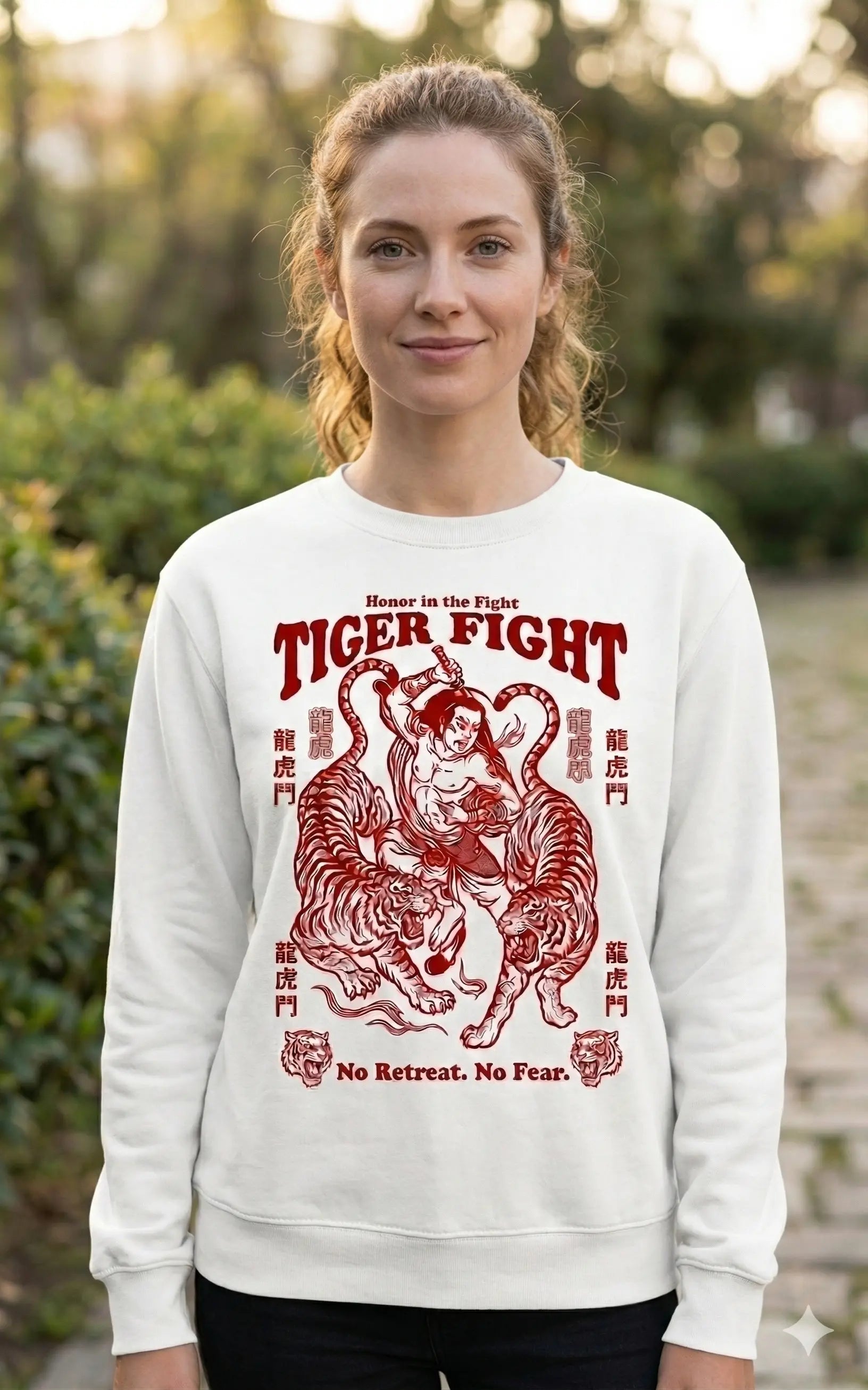 Samurai Tiger Fight Graphic Tee Shirt, Hoodie Sweatshirt