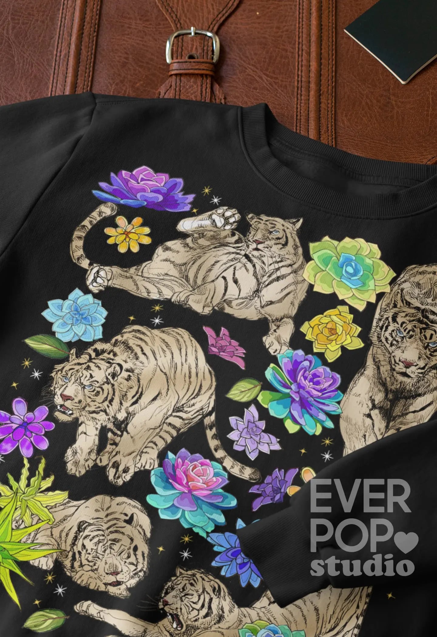 Tiger Cactus  Graphic Tee Shirt, Hoodie Sweatshirt