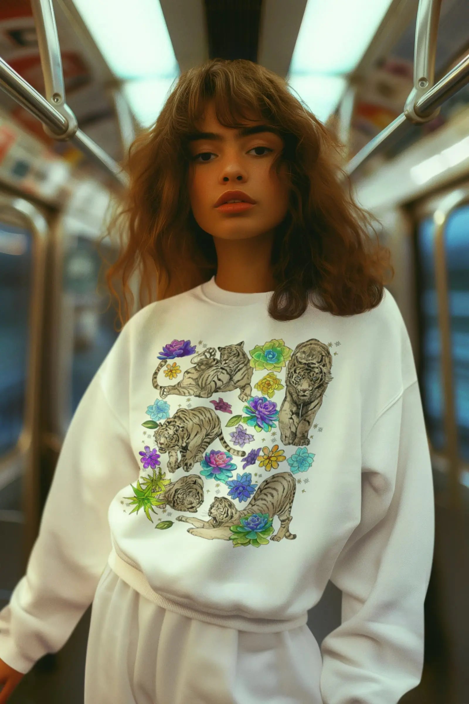 Tiger Cactus  Graphic Tee Shirt, Hoodie Sweatshirt