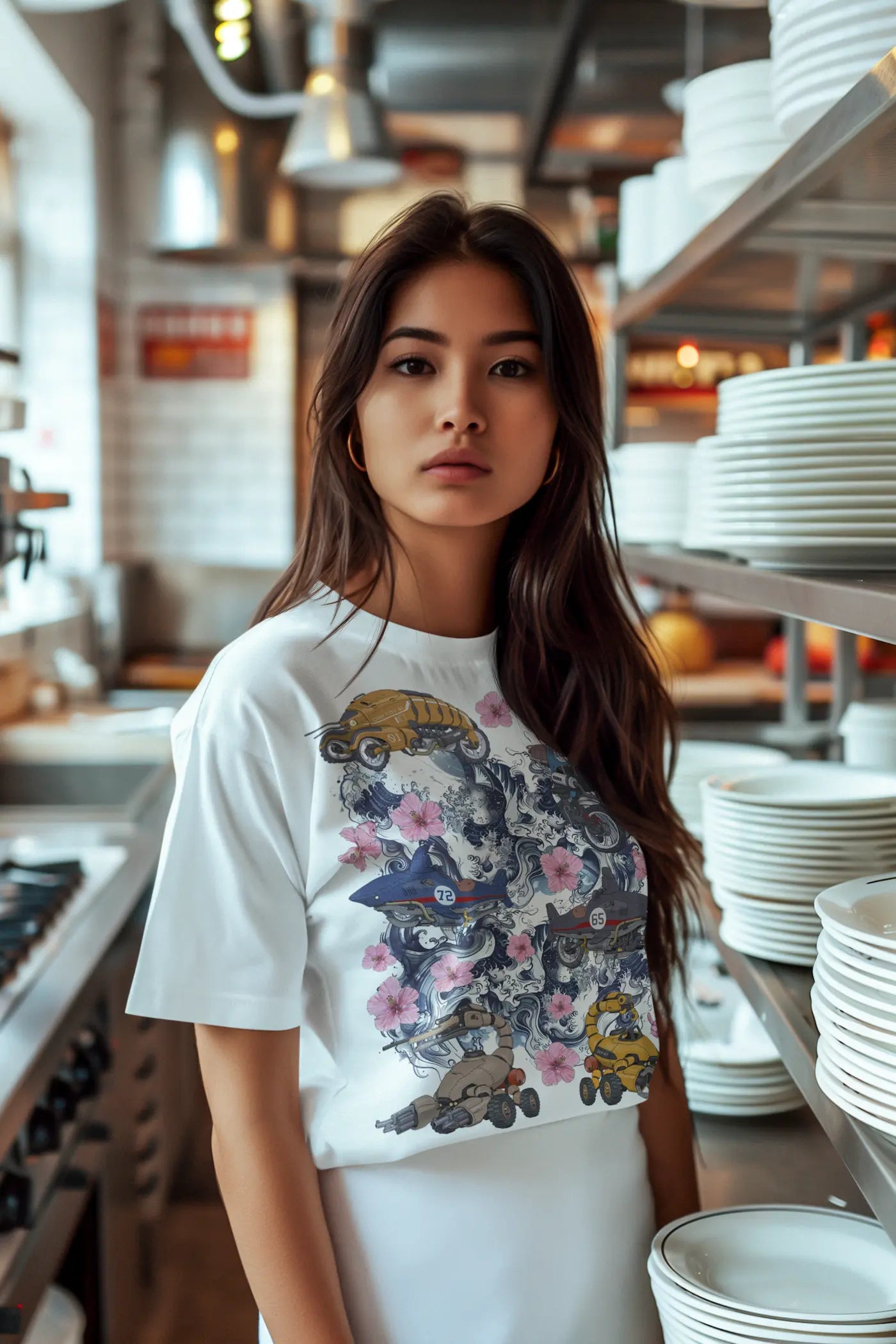 Steampunk Beach Graphic Tee Shirt, Hoodie Sweatshirt