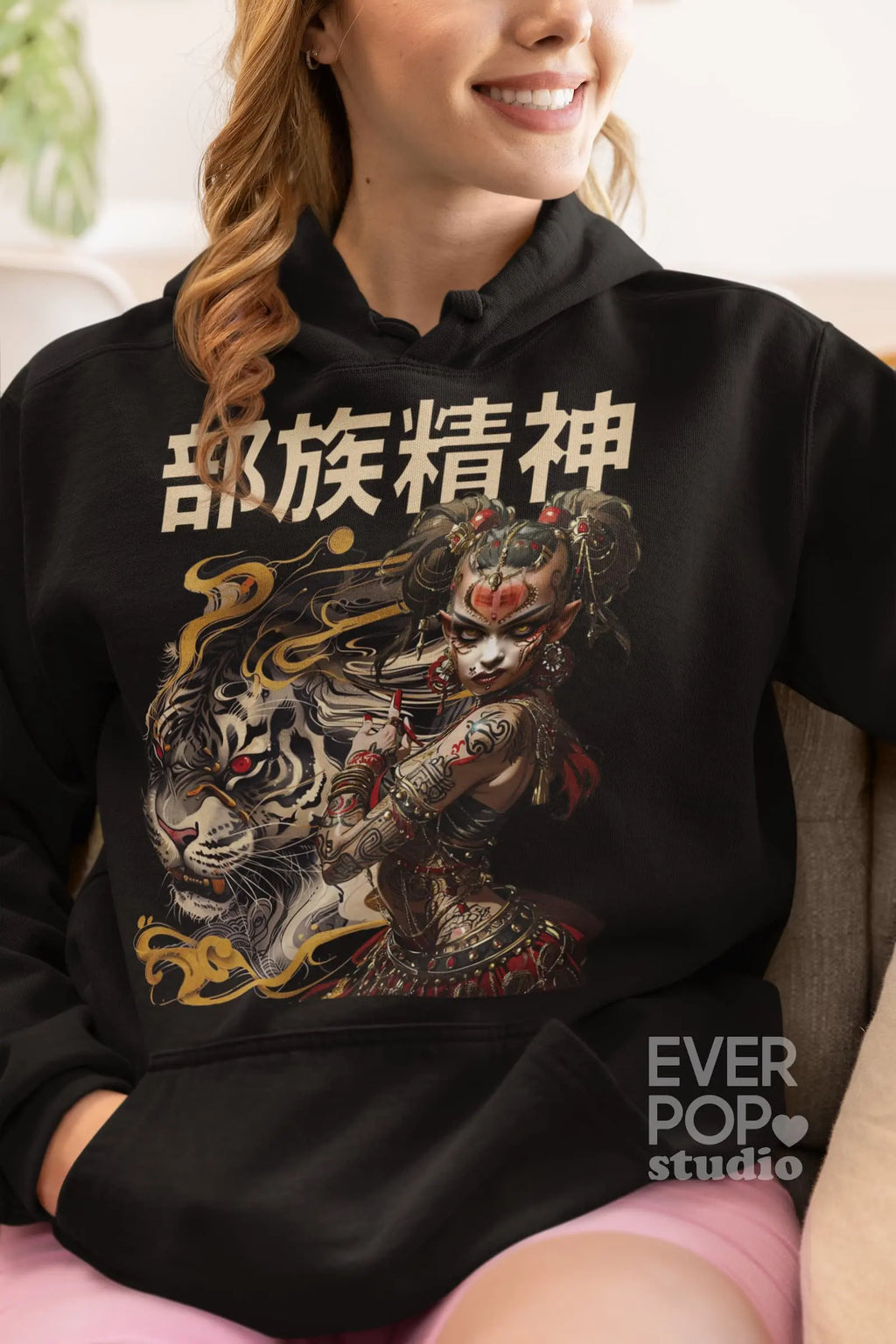 Tribal Tiger Witch Graphic Tee Shirt, Hoodie Sweatshirt