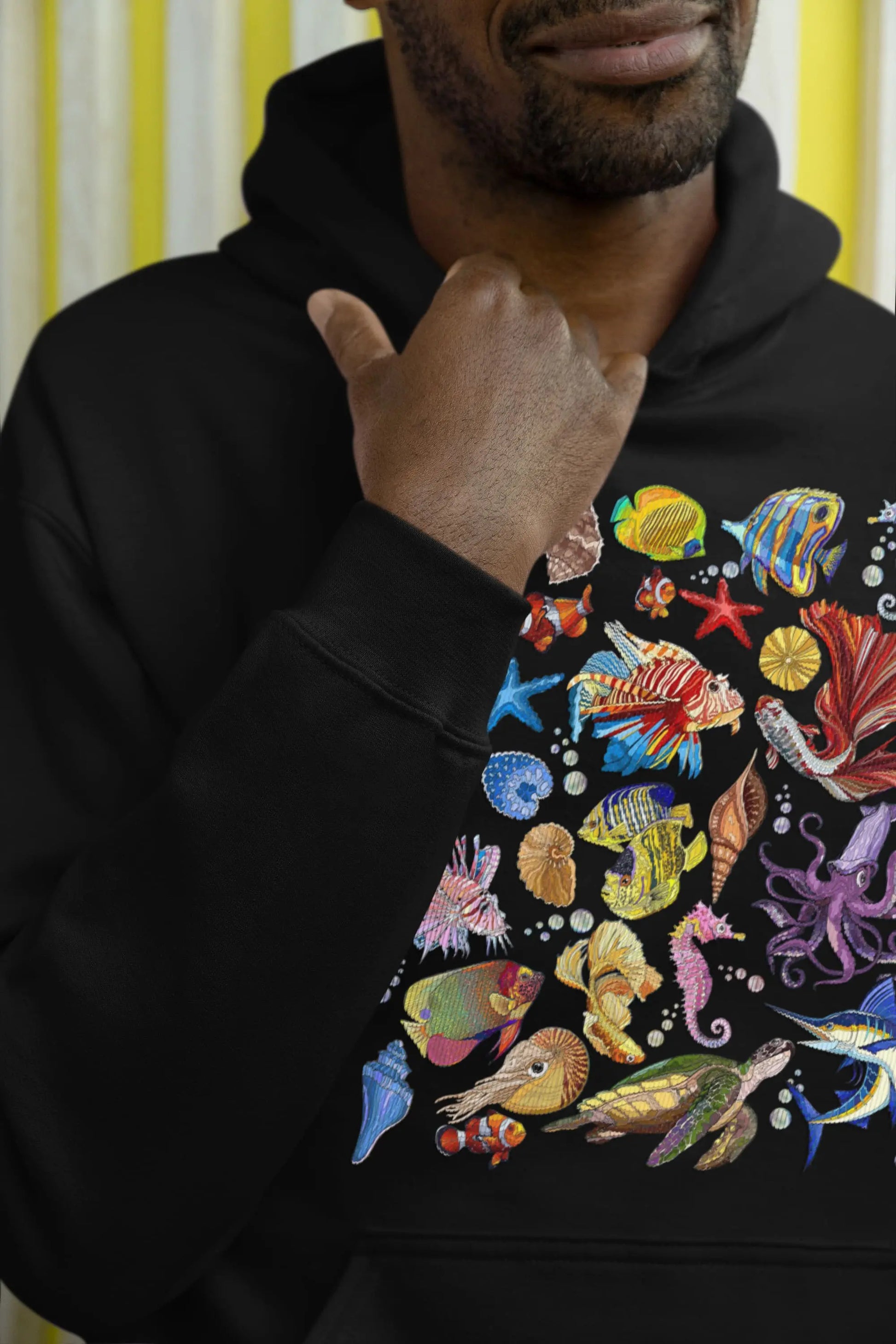 Tropical Fish Graphic Tee Shirt, Hoodie Sweatshirt