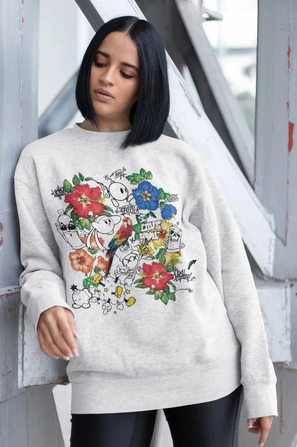 Tropical Graffiti Graphic Tee Shirt, Hoodie Sweatshirt