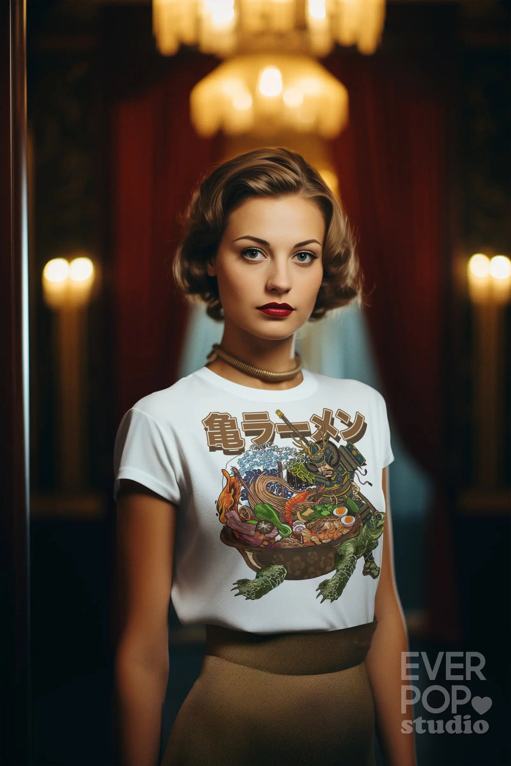 Samurai Turtle Ramen Graphic Tee Shirt, Hoodie Sweatshirt