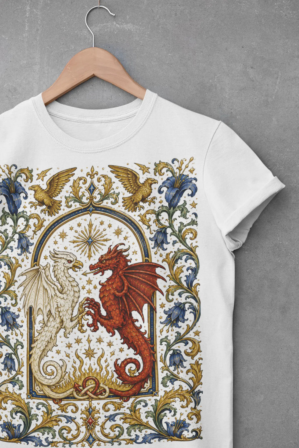 Twin Dragons of the Eternal Flame Graphic Tee Shirt, Hoodie Sweatshirt