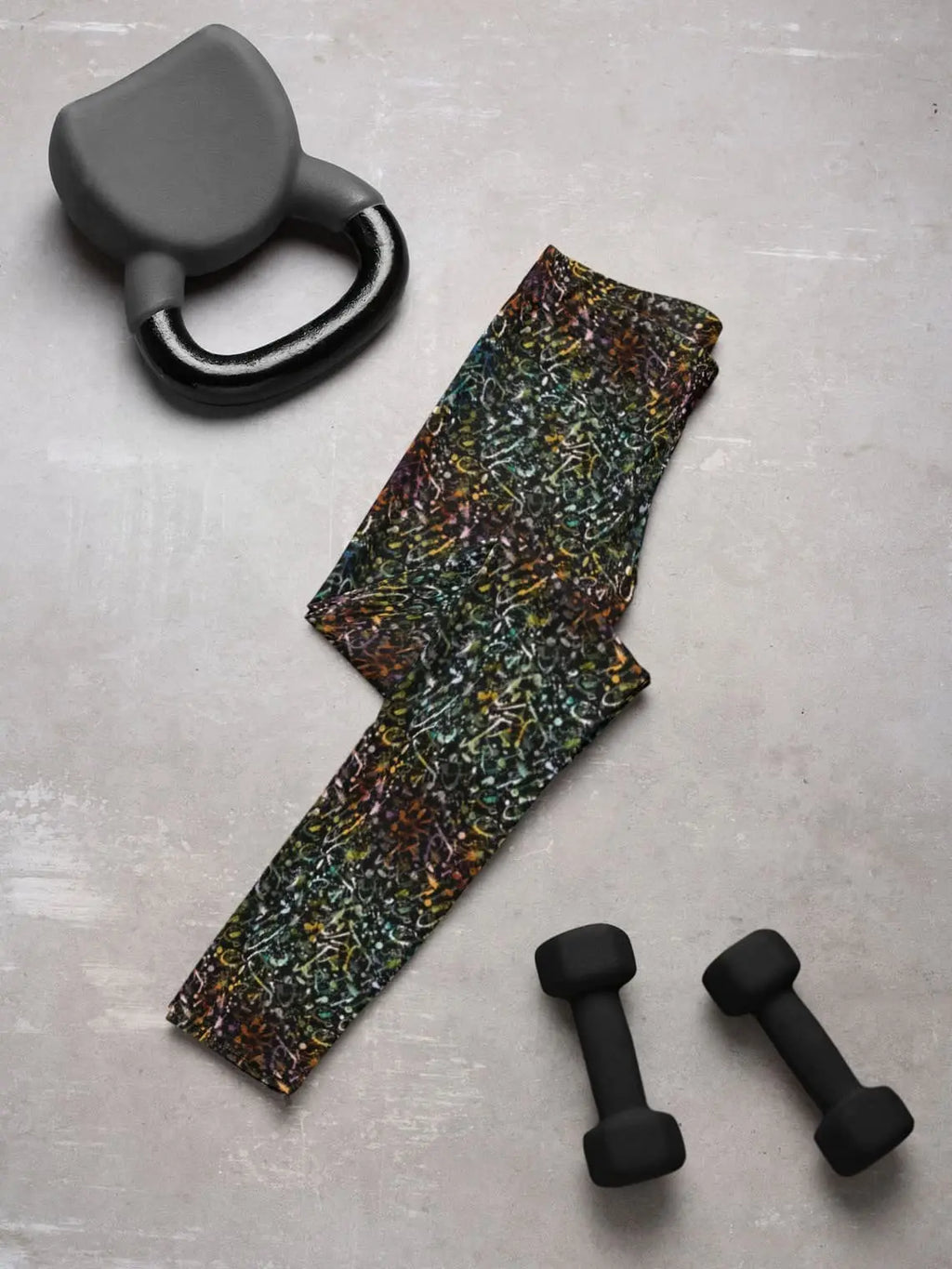 Tie Dye Leggings, Abstract Rainbow Yoga Pants