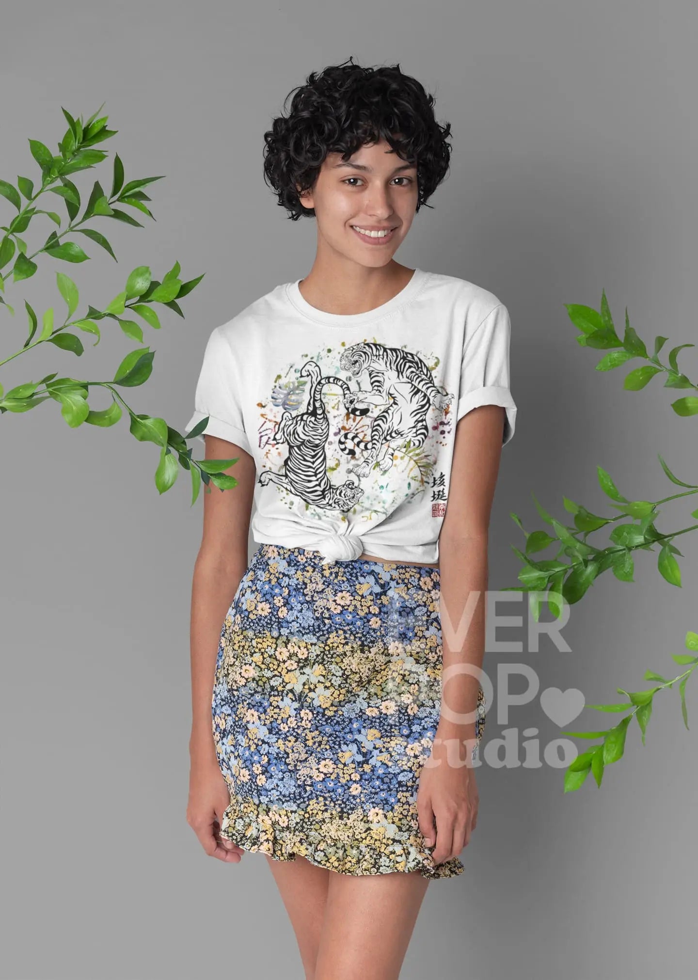 Tiger Yin Yang Graphic Tee Shirt, Hoodie Sweatshirt